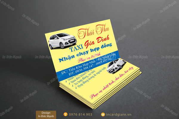 card visit taxi thai thu